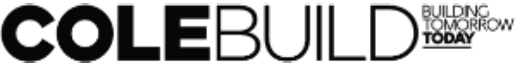 White monochrome with text Colebuild