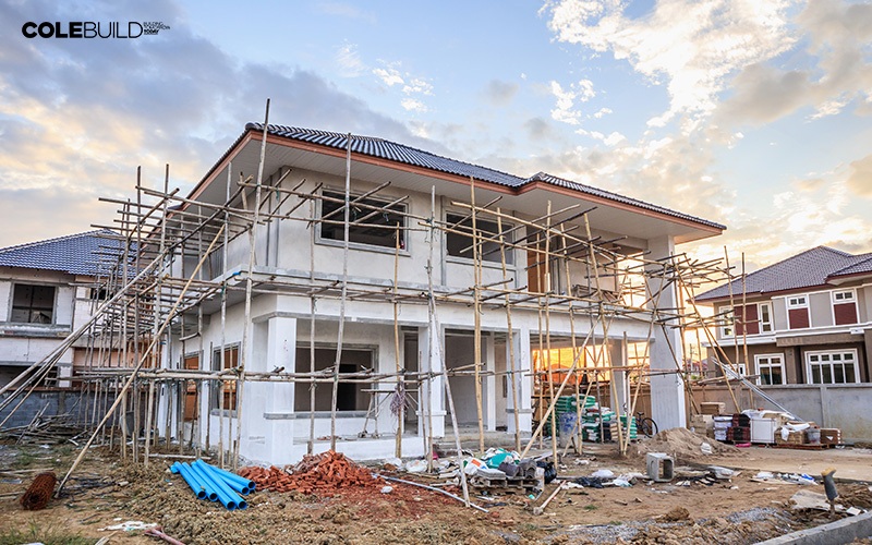 A landed house under construction