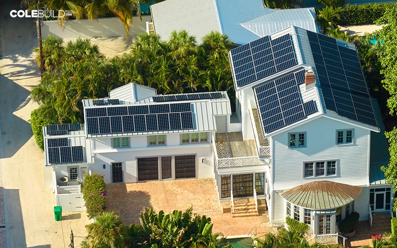 A landed home with solar panels