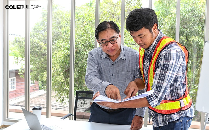 homeowner collaborating with a contractor