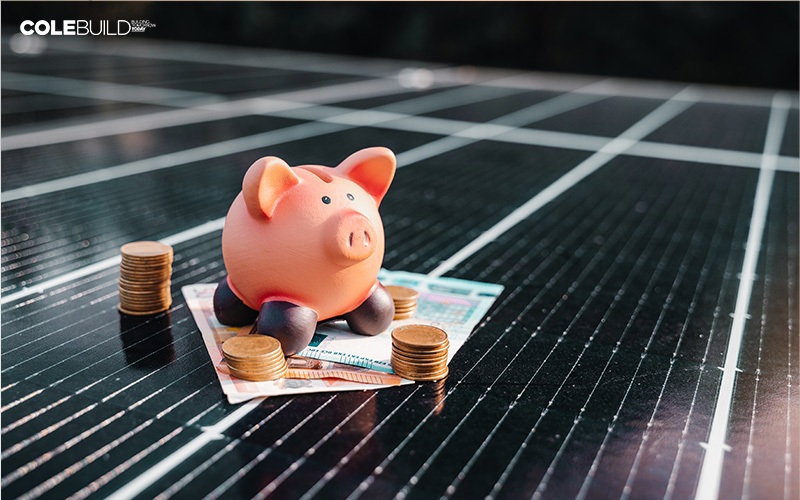 money savings on top of solar panel