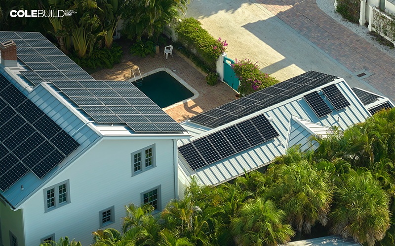 solar panels on top of landed homes